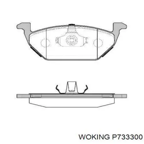 Klocki hamulcowe przednie tarczowe Woking P733300 cena, od 25,60 USD