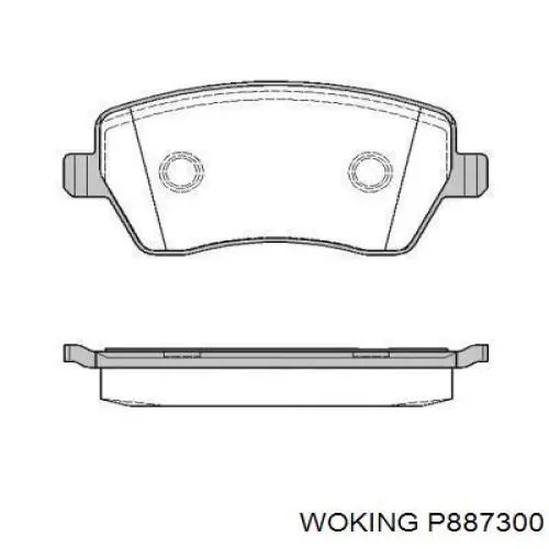 Klocki hamulcowe przednie tarczowe Woking P887300 cena, od 20,31 USD