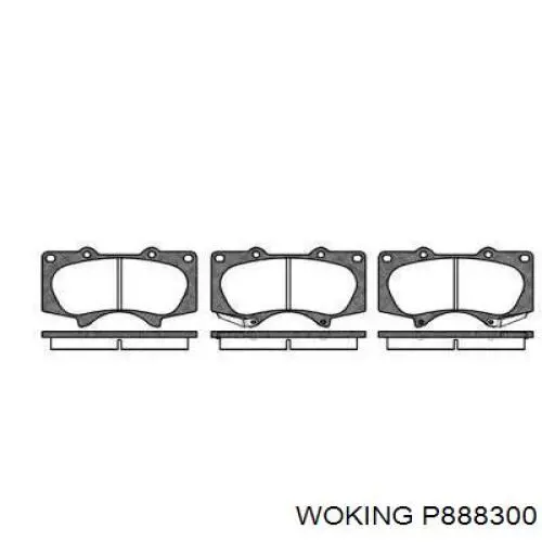Klocki hamulcowe przednie tarczowe Woking P888300 cena, od 27,98 USD