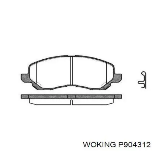 Klocki hamulcowe przednie tarczowe Woking P904312 cena, od 25,53 USD