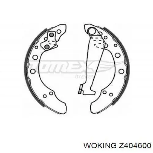 Do koszyka Z404600 Woking Klocki hamulcowe tylne bębnowe