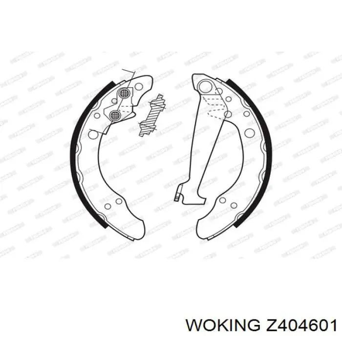 Do koszyka Z404601 Woking Klocki hamulcowe tylne bębnowe