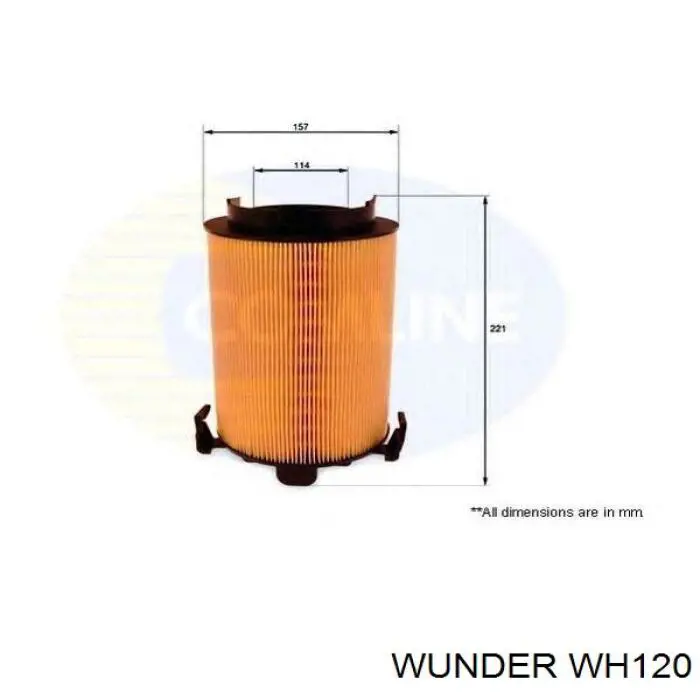 Filtr powietrza Wunder WH120 cena, od 13,69 USD