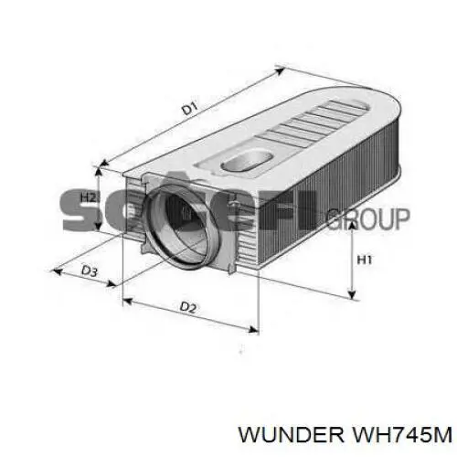 Filtr powietrza Wunder WH745M cena, od 37,72 USD