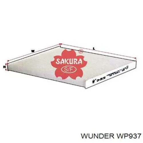 Filtr kabiny WP937 Wunder