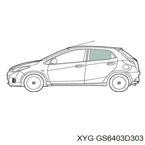 Szyba drzwi lewych tylnych Skoda Octavia TOUR (A4, 1U2)