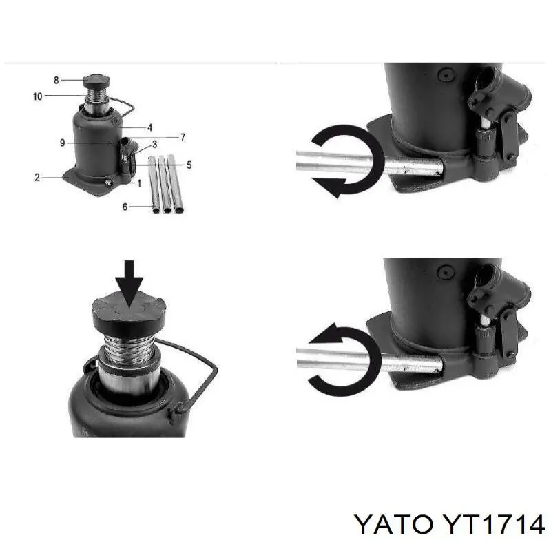 Do koszyka YT1714 Yato Podnośnik hydrauliczny