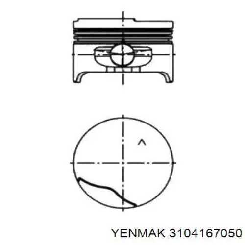 Do koszyka 1027593102 Chrysler Tłok, komplet na 1 cylinder, 2. naprawa (+0,50)