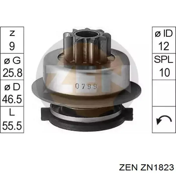 Bendiks rozrusznika ZEN ZN1823 cena, od 17,40 USD