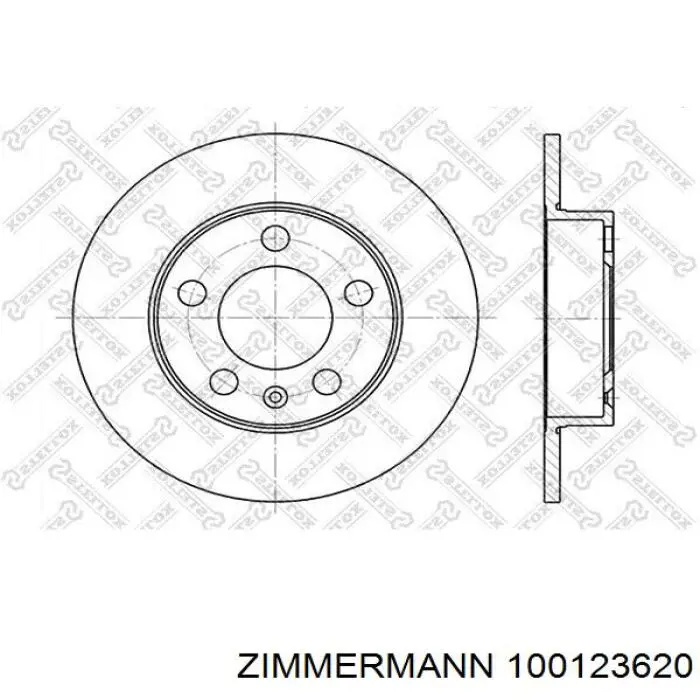 Do koszyka 100123620 Zimmermann Tarcza hamulcowa tylna