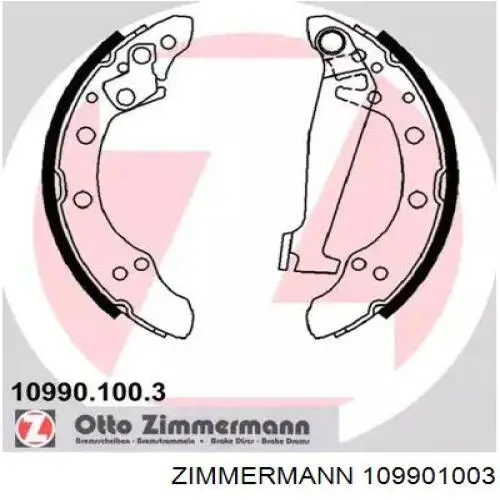 Klocki hamulcowe tylne bębnowe Zimmermann 109901003 cena, od 25,80 USD