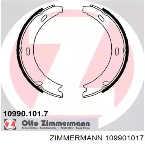 Klocki hamulca ręcznego Zimmermann 109901017 cena, od 23,05 USD