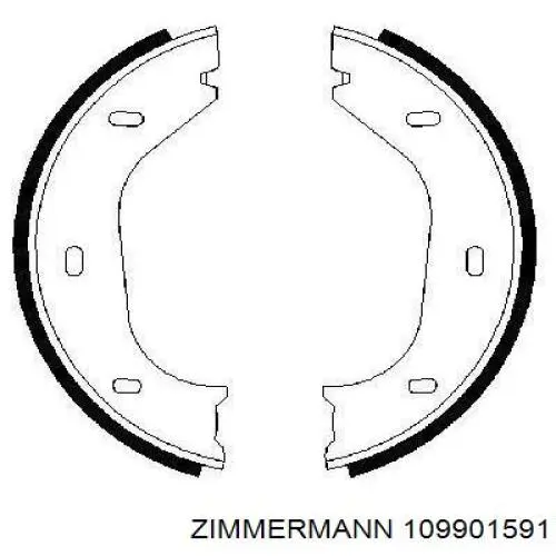 Do koszyka 109901591 Zimmermann Klocki hamulca ręcznego