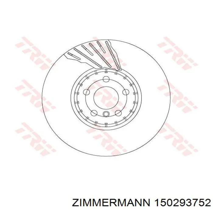 Tarcza hamulcowa przednia Zimmermann 150293752 cena, od 176,64 USD
