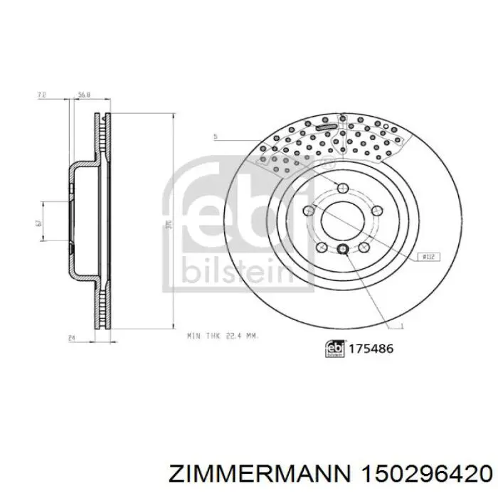 Do koszyka 34206880080 BMW Tarcza hamulcowa tylna