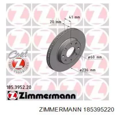 Tarcza hamulcowa przednia Zimmermann 185395220 cena, od 31,08 USD