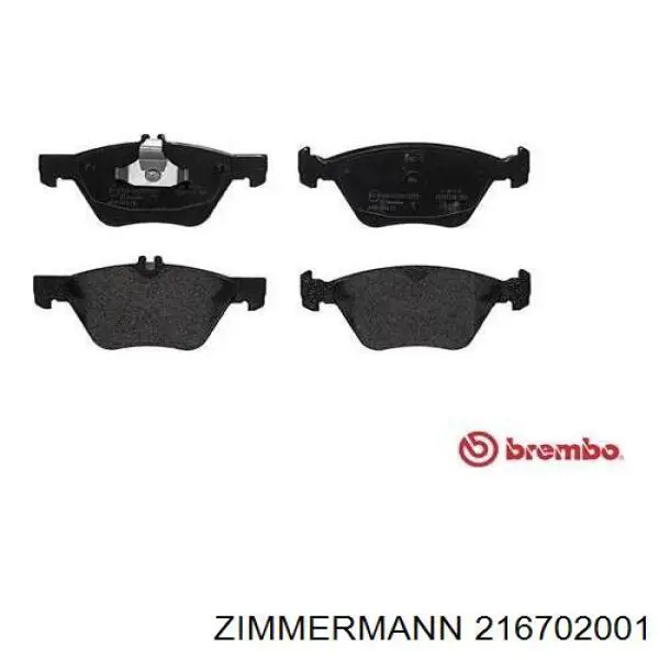 Do koszyka 216702001 Zimmermann Klocki hamulcowe przednie tarczowe