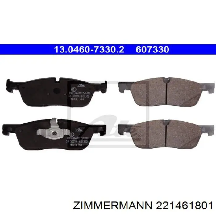 Klocki hamulcowe przednie tarczowe Zimmermann 221461801 cena, od 57,41 USD