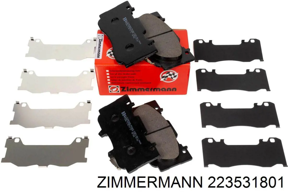 223531801 Zimmermann Klocki hamulcowe przednie tarczowe