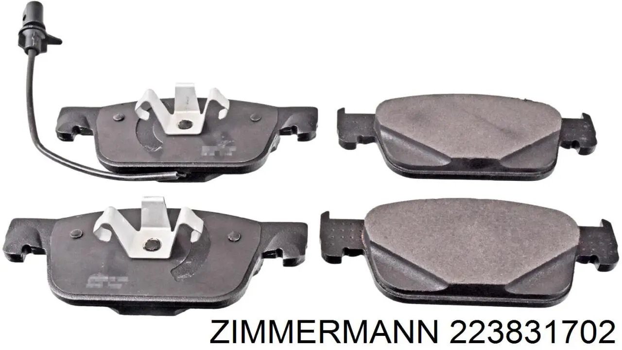 Klocki hamulcowe przednie tarczowe Zimmermann 223831702 cena, od 44,59 USD