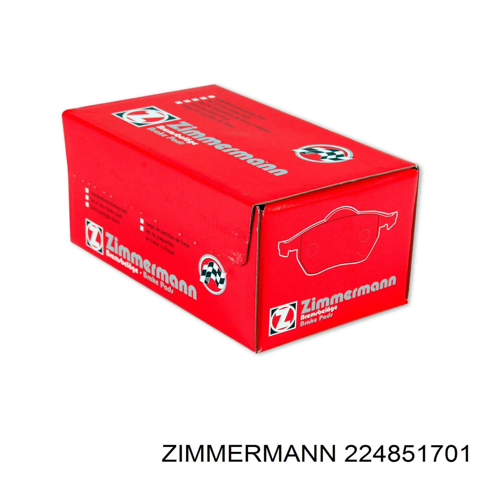 Klocki hamulcowe przednie tarczowe Zimmermann 224851701 cena, od 58,68 USD