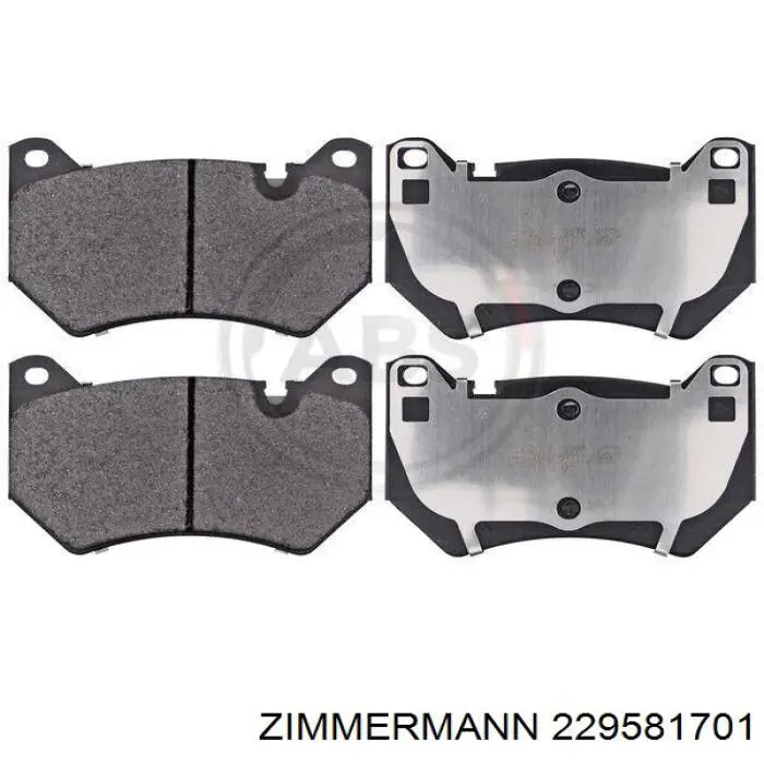 229581701 Zimmermann Klocki hamulcowe przednie tarczowe