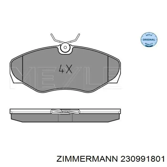 Klocki hamulcowe przednie tarczowe Zimmermann 230991801 cena, od 26,64 USD