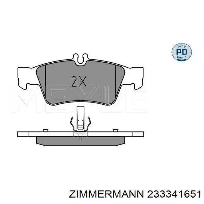 Okładziny (klocki) do hamulców tarczowych tylne Zimmermann 233341651 cena, od 24,80 USD