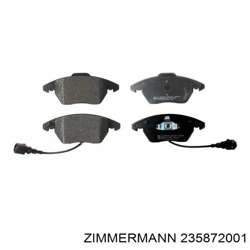 Do koszyka 235872001 Zimmermann Klocki hamulcowe przednie tarczowe