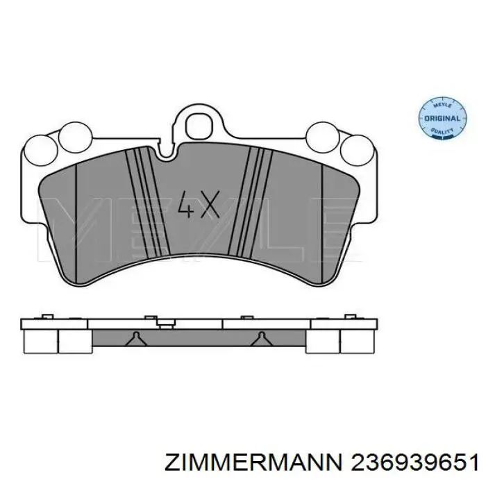 Klocki hamulcowe przednie tarczowe Zimmermann 236939651 cena, od 44,84 USD