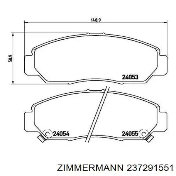 Do koszyka 237291551 Zimmermann Klocki hamulcowe przednie tarczowe