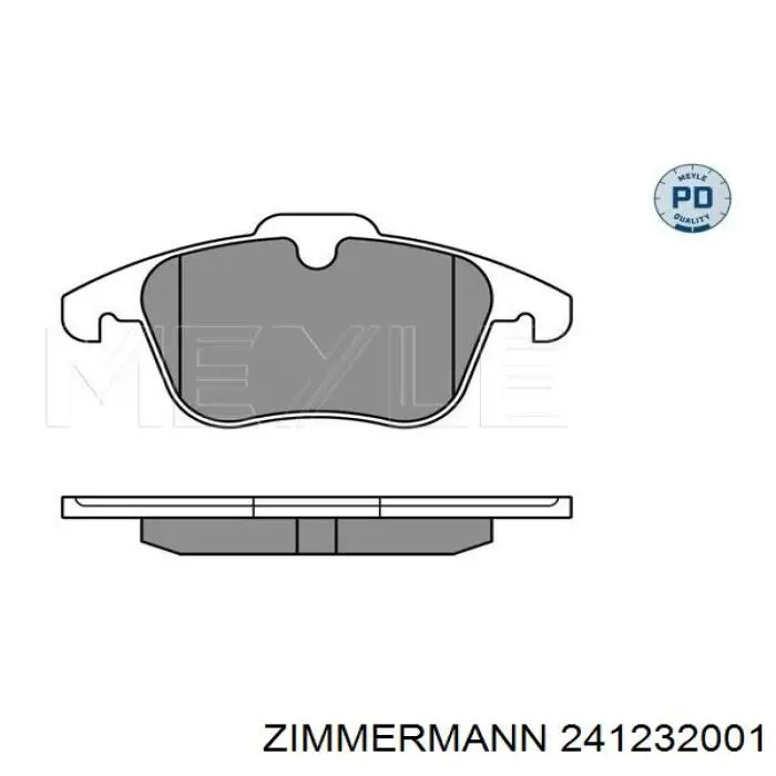 Do koszyka 241232001 Zimmermann Klocki hamulcowe przednie tarczowe