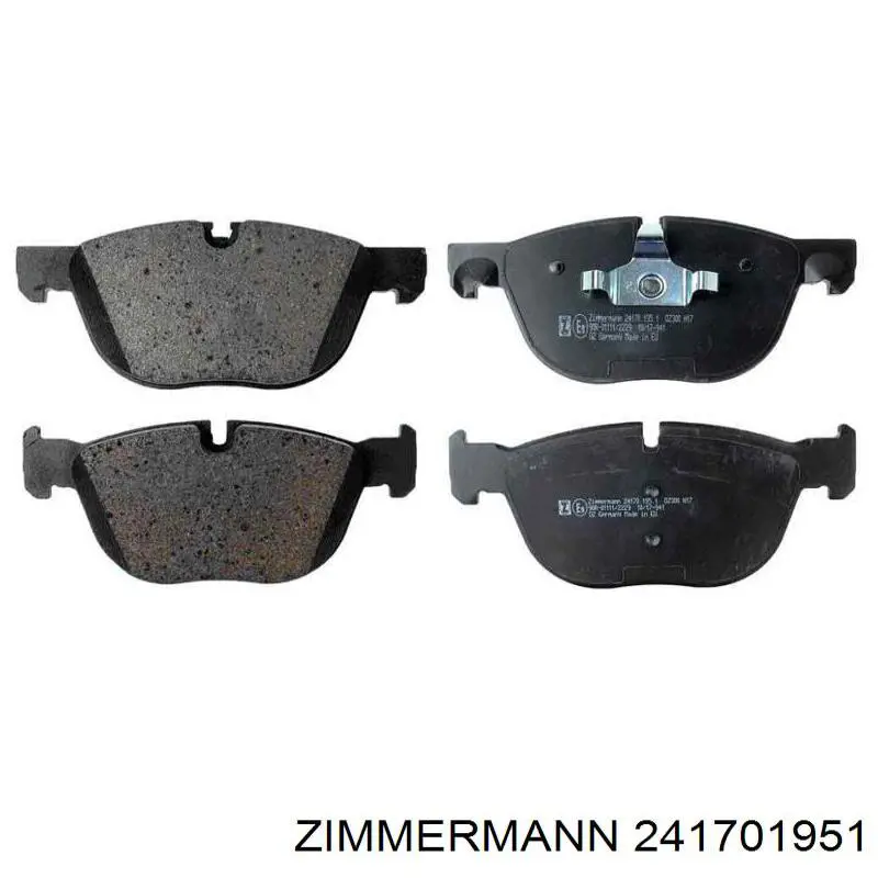 Do koszyka 241701951 Zimmermann Klocki hamulcowe przednie tarczowe