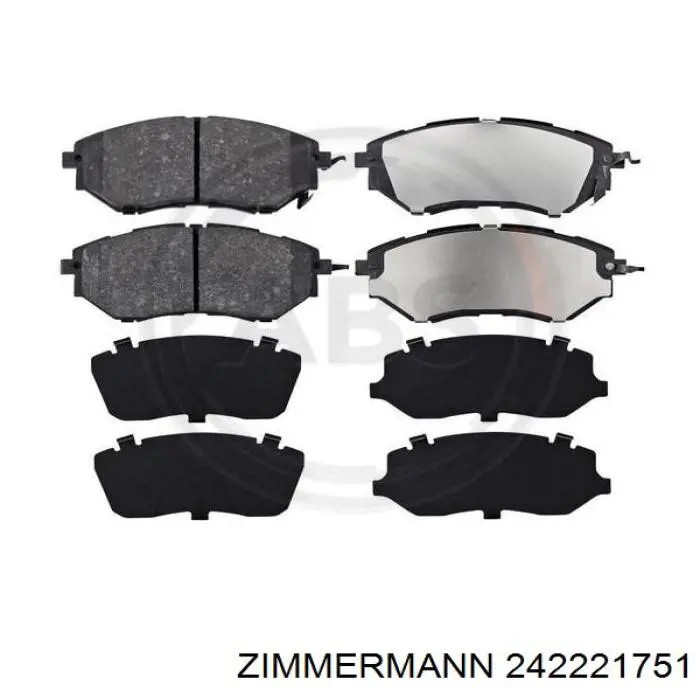 Do koszyka 242221751 Zimmermann Klocki hamulcowe przednie tarczowe