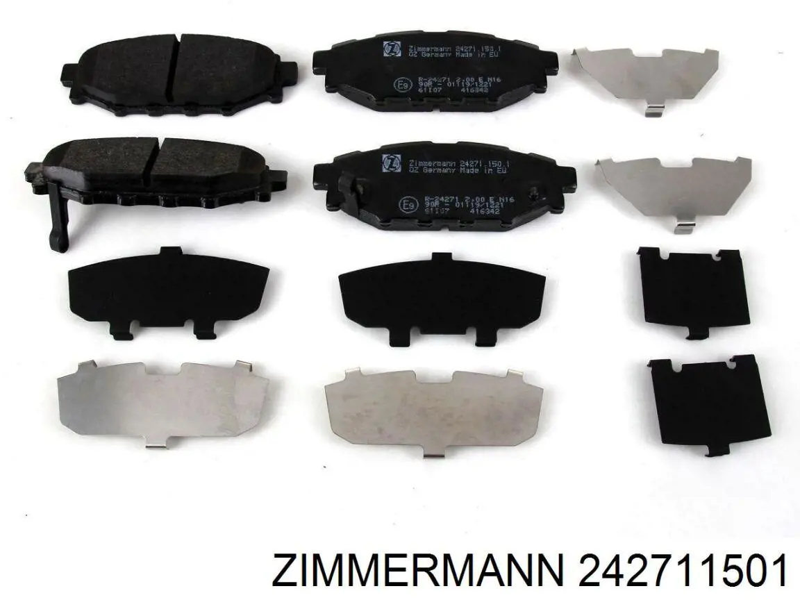 Okładziny (klocki) do hamulców tarczowych tylne Zimmermann 242711501 cena, od 20,71 USD