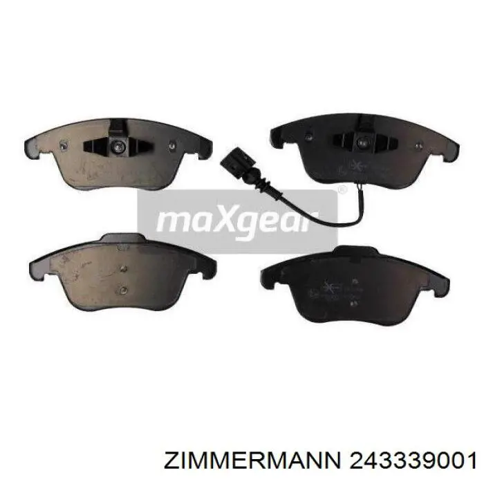Klocki hamulcowe przednie tarczowe Zimmermann 243339001 cena, od 33,56 USD