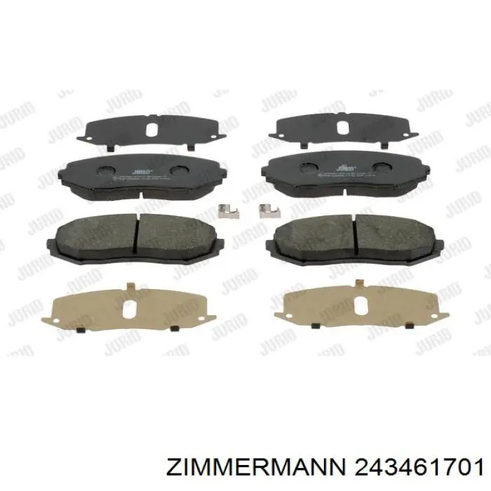 Do koszyka 243461701 Zimmermann Klocki hamulcowe przednie tarczowe
