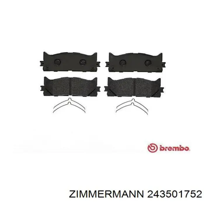 Klocki hamulcowe przednie tarczowe Zimmermann 243501752 cena, od 29,25 USD