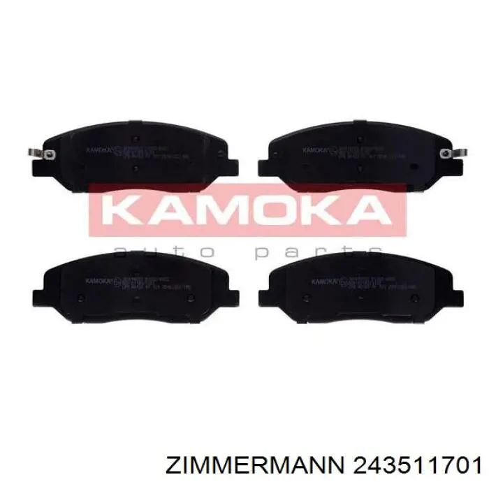 Do koszyka 243511701 Zimmermann Klocki hamulcowe przednie tarczowe