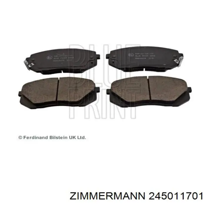 Do koszyka 245011701 Zimmermann Klocki hamulcowe przednie tarczowe