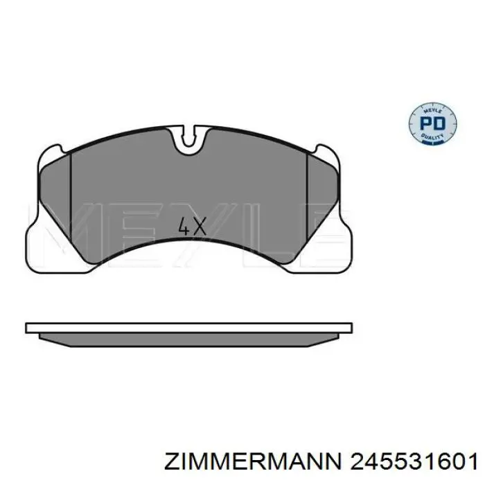 Do koszyka 245531601 Zimmermann Klocki hamulcowe przednie tarczowe