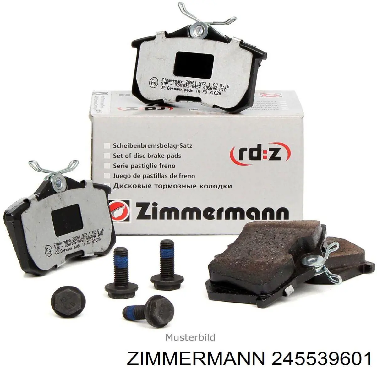 Do koszyka 245539601 Zimmermann Klocki hamulcowe przednie tarczowe