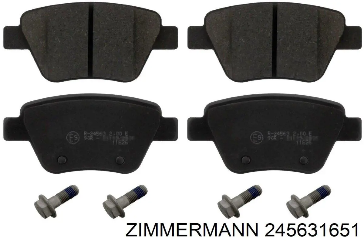 Do koszyka 245631651 Zimmermann Okładziny (klocki) do hamulców tarczowych tylne