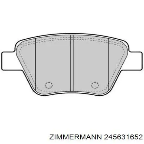 Okładziny (klocki) do hamulców tarczowych tylne Zimmermann 245631652 cena, od 23,41 USD
