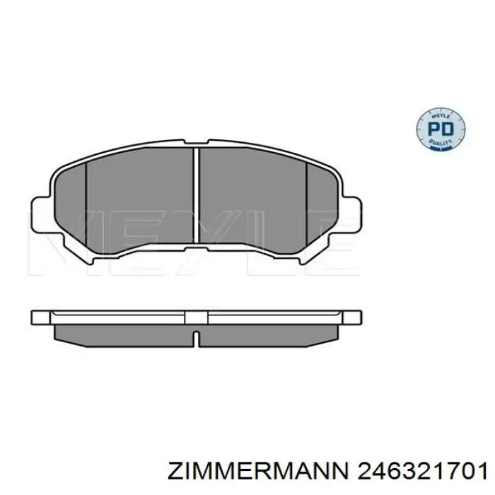Do koszyka 246321701 Zimmermann Klocki hamulcowe przednie tarczowe