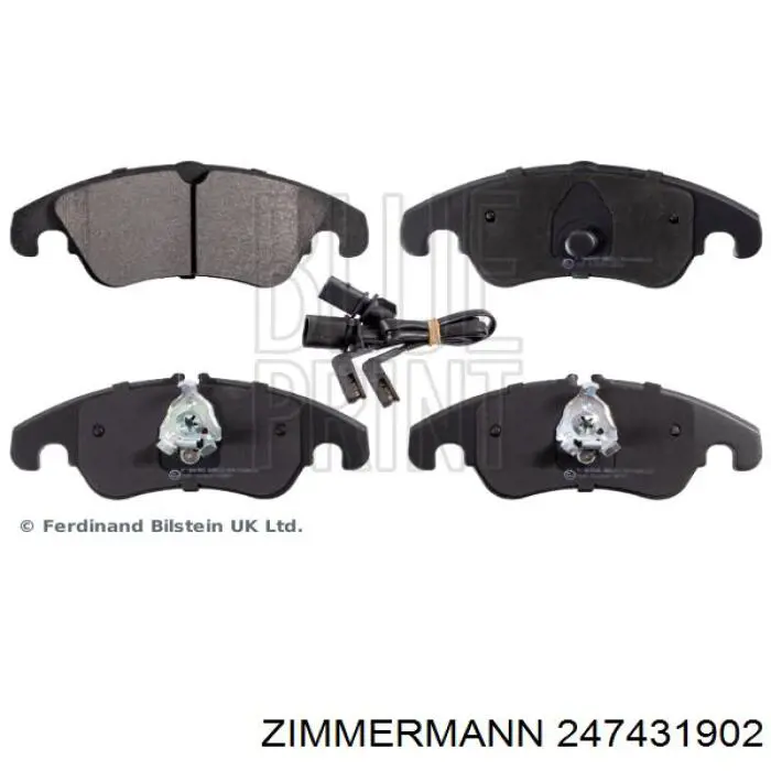 Do koszyka 247431902 Zimmermann Klocki hamulcowe przednie tarczowe
