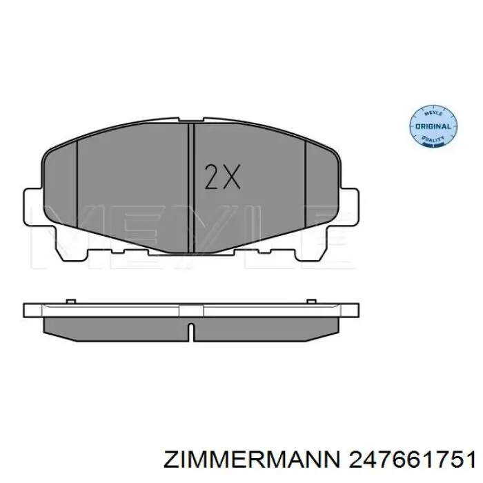 Do koszyka 247661751 Zimmermann Klocki hamulcowe przednie tarczowe