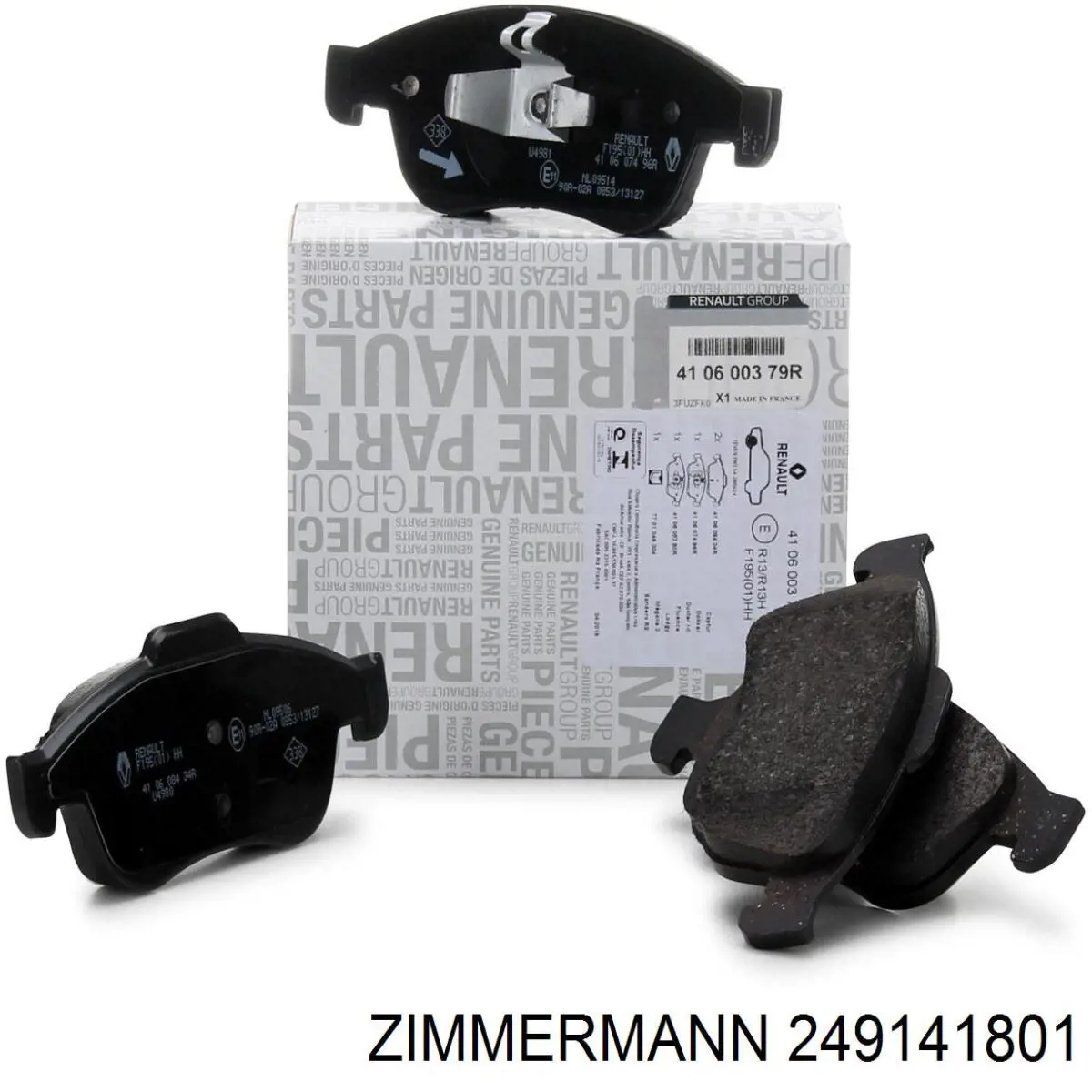 Do koszyka 249141801 Zimmermann Klocki hamulcowe przednie tarczowe
