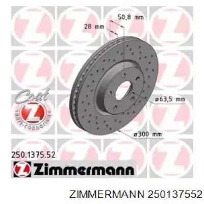 Tarcza hamulcowa przednia Zimmermann 250137552 cena, od 69,77 USD