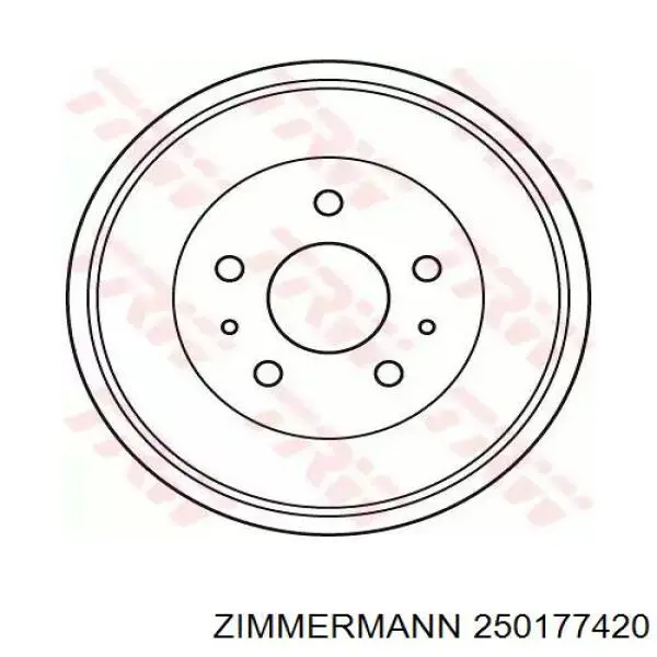 Bęben hamulcowy tylny Zimmermann 250177420 cena, od 69,51 USD